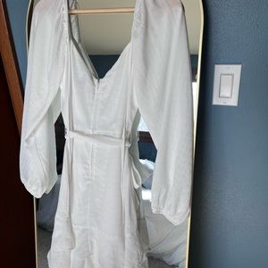 White wrap dress XS